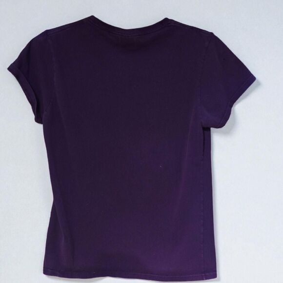 Purple & White Gnome Graphic T-Shirt - Garden/Novelty Tee | 100% Cotton - Picture 2 of 6